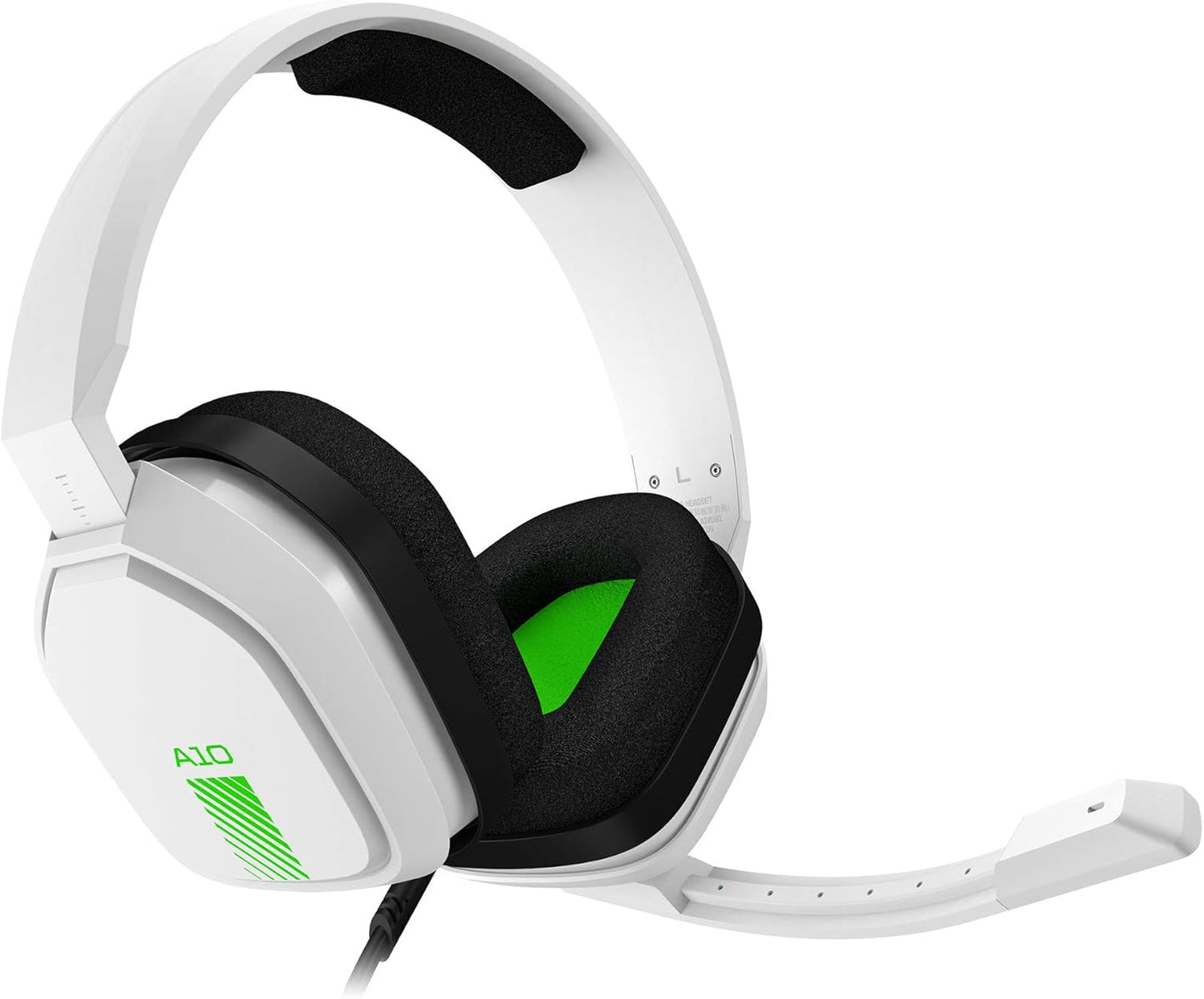 ASTRO Gaming A10 Wired Gaming Headset, Lightweight and Damage Resistant, ASTRO, 3.5 mm Audio Jack, for Xbox Series X|S, Xbox One, PS5, PS4, Nintendo Switch, PC, Mac- White/Green