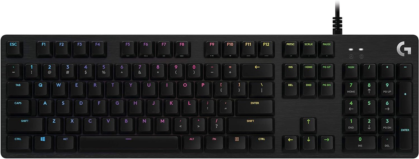 Logitech G512 SE Lightsync RGB Mechanical Gaming Keyboard with USB Passthrough - Black