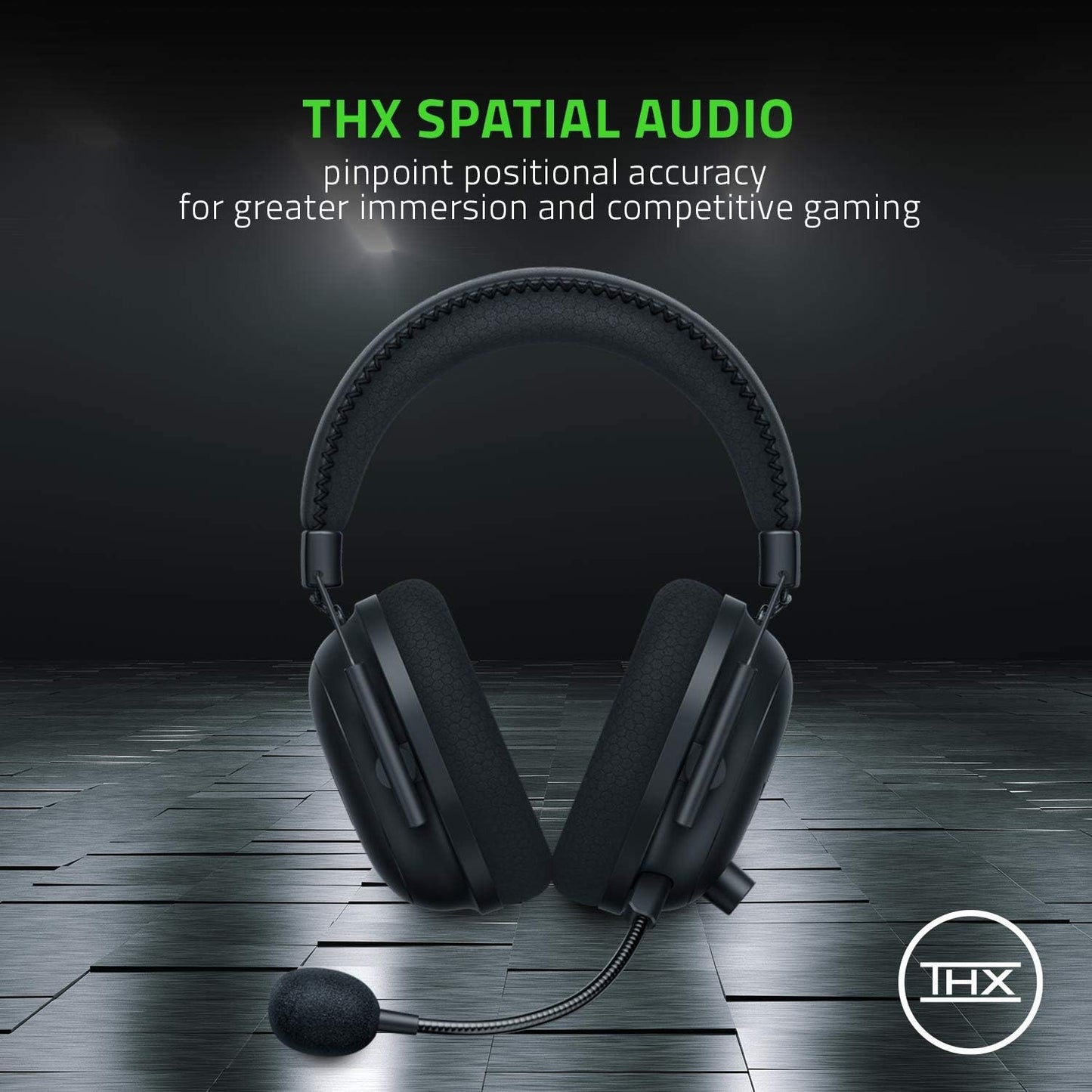 Razer BlackShark V2 Pro Wireless Gaming Headset: THX 7.1 Spatial Surround Sound - 50mm Drivers - Detachable Mic - for PC, PS5, PS4, Switch, Black