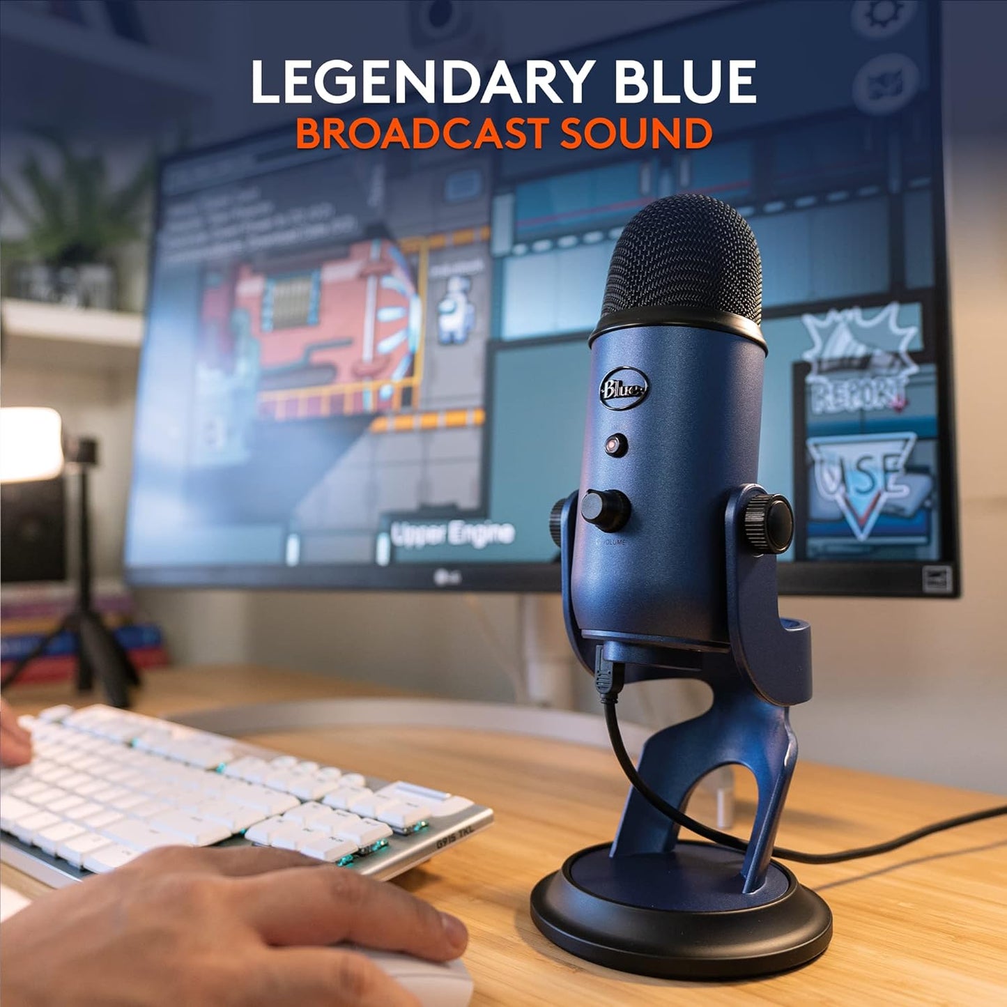 Logitech for Creators Blue Yeti USB Microphone-Midnight Blue