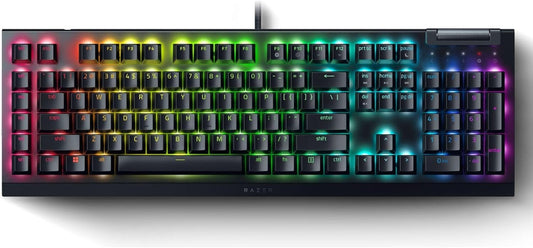 Razer BlackWidow V4 X Mechanical Gaming Keyboard: Yellow Switches Linear & Silent - 6 Macro Keys - Chroma RGB - Doubleshot ABS Keycaps - Roller & Media Keys - Snap Tap