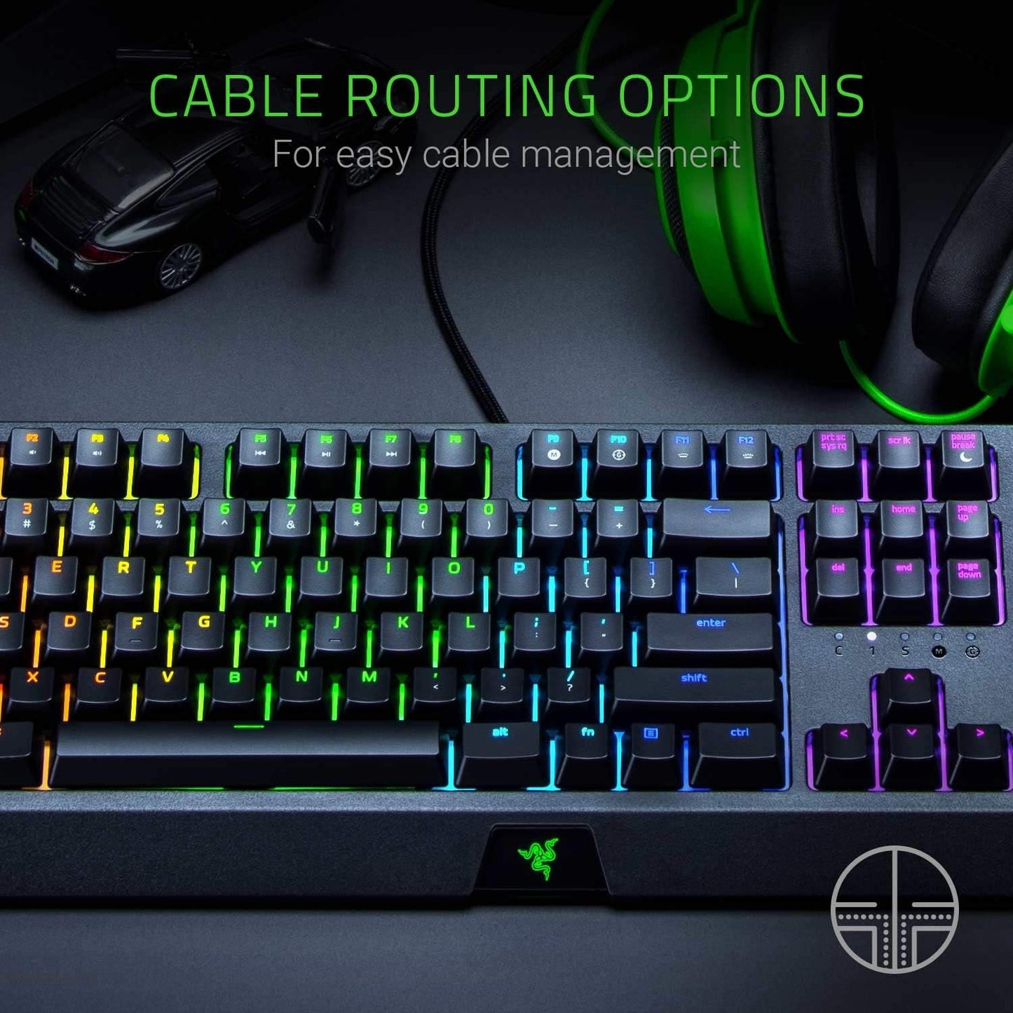 Razer BlackWidow Wired Gaming Mechanical Green Switch Keyboard with Chroma RGB Lighting