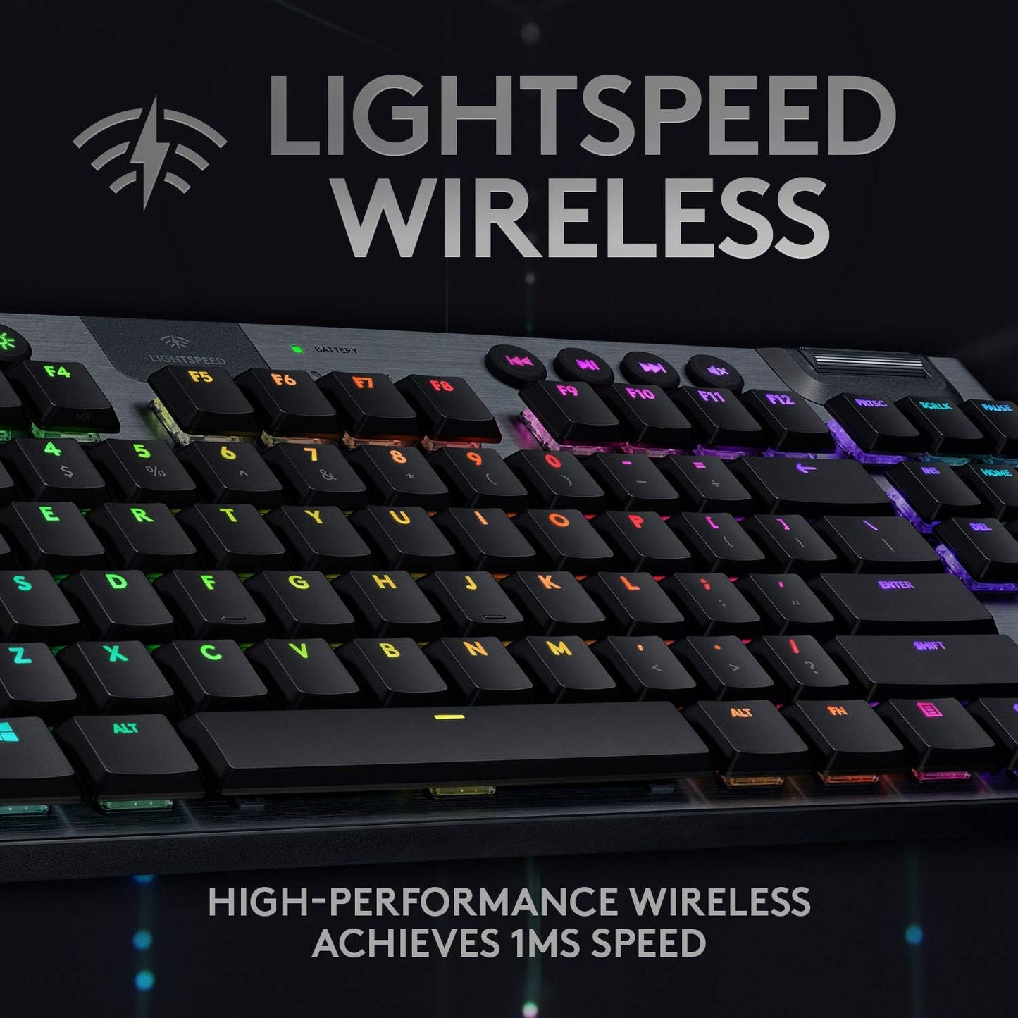 Logitech G915 Tenkeyless Lightspeed Wireless RGB Mechanical Gaming Keyboard - Tactile, Black