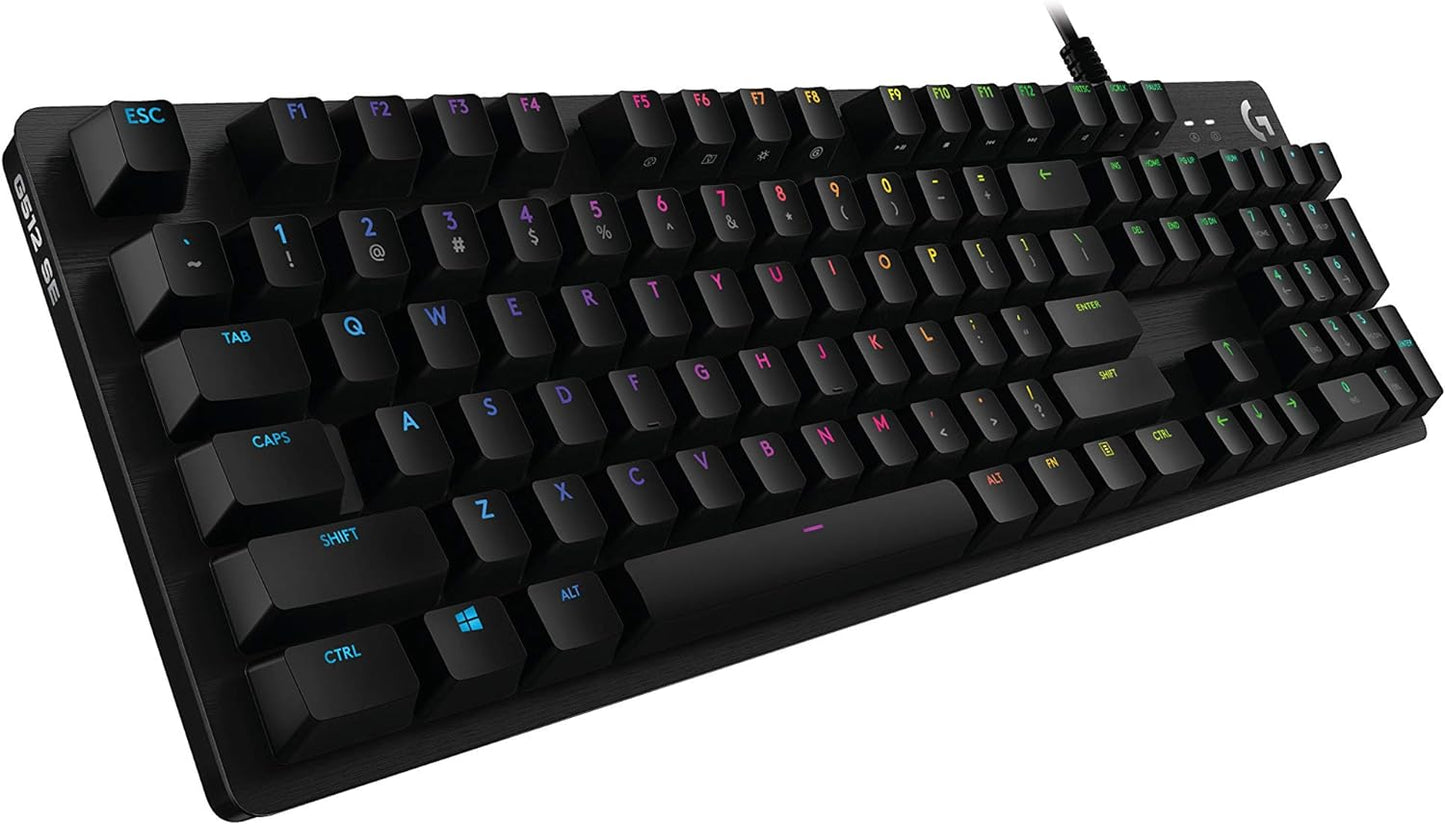 Logitech G512 SE Lightsync RGB Mechanical Gaming Keyboard with USB Passthrough - Black