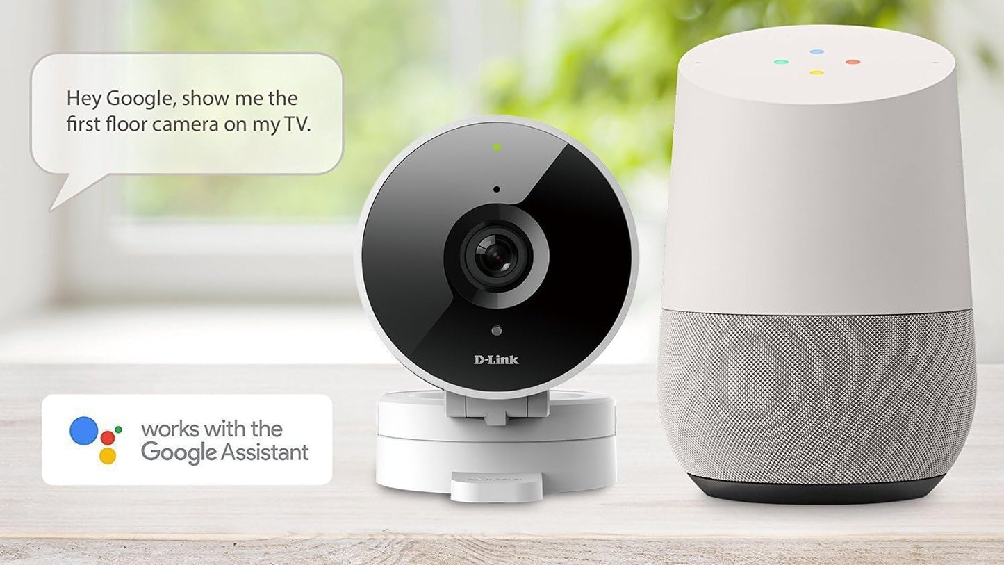 D-Link HD WiFi Indoor Security Camera in White-Black