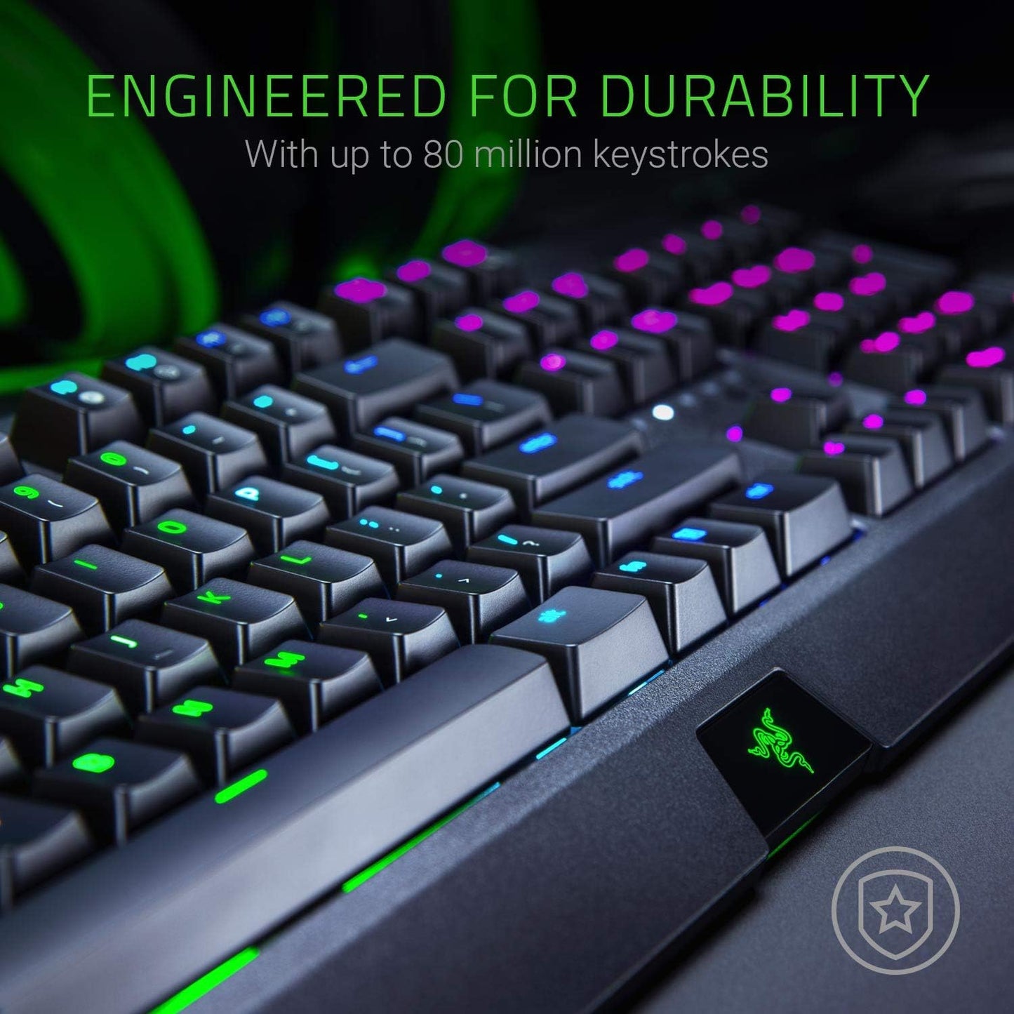 Razer BlackWidow Wired Gaming Mechanical Green Switch Keyboard with Chroma RGB Lighting