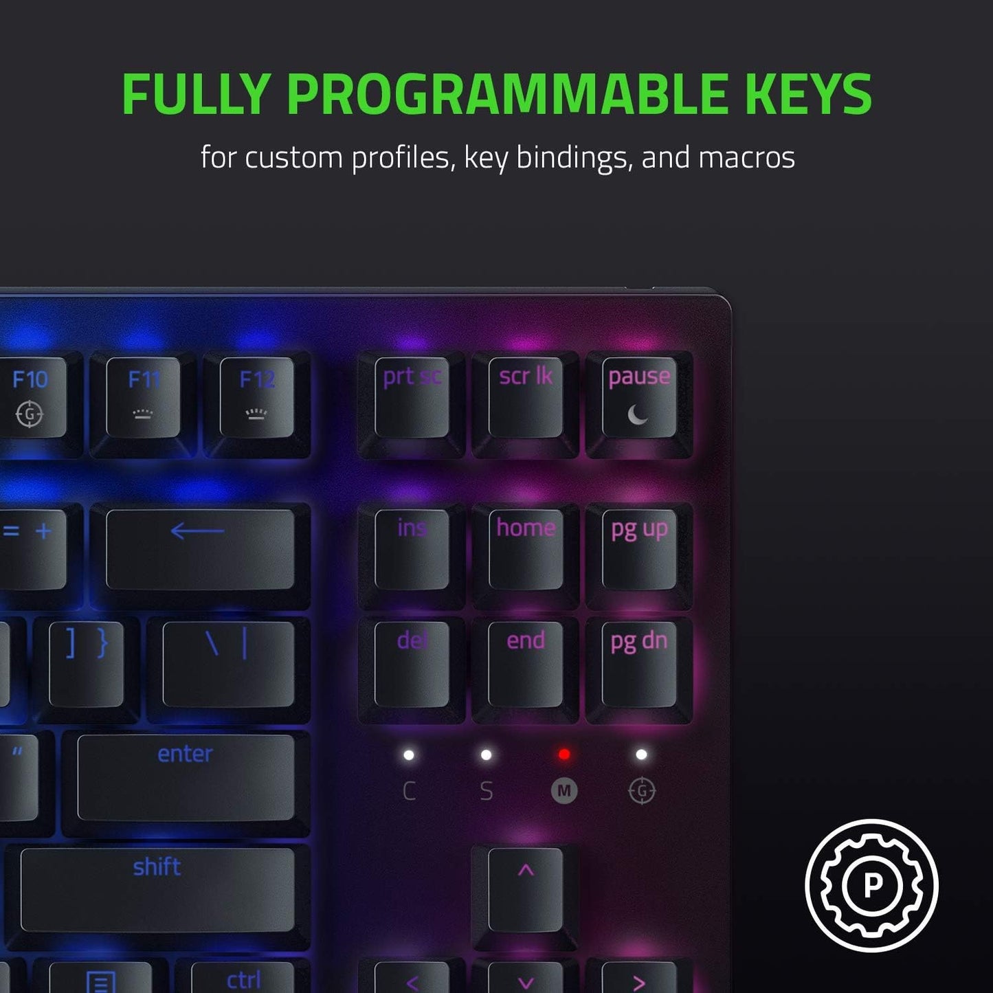 Razer BlackWidow V3 Tenkeyless Mechanical Gaming Keyboard: Razer Mechanical Switches - Chroma RGB Lighting - Compact Form Factor - Programmable Macro Functionality - USB Passthrough