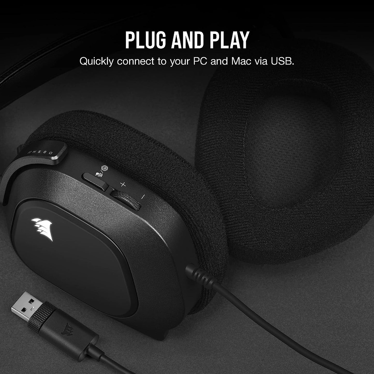Corsair HS80 Headset in Carbon