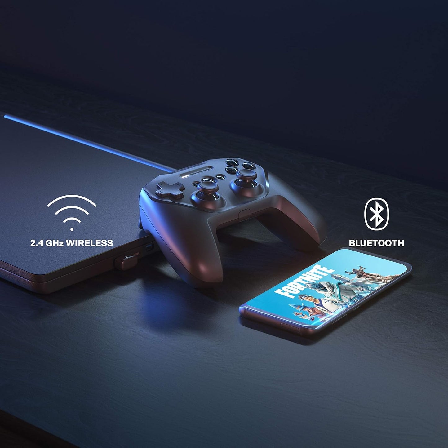 SteelSeries Stratus Duo Wireless Gaming Controller – Made for Android, Windows, and VR – Dual-Wireless Connectivity – High-Performance Materials – Supports Fortnite Mobile