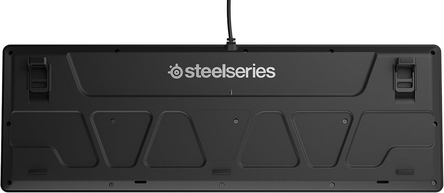SteelSeries Apex 100 Gaming Keyboard - Tactile & Silent - Blue LED Backlit - Splash Resistant - Media Controls