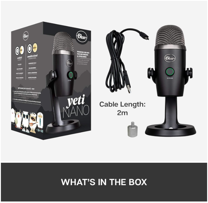 Blue Yeti Nano Premium USB Mic in Vivid Blue