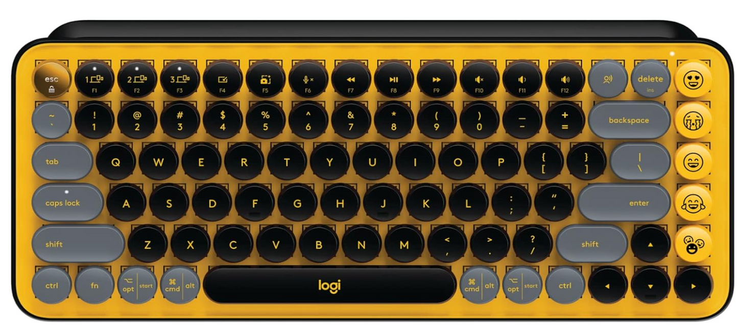 Logitech POP Keys Mechanical Wireless Keyboard  - Blast Yellow