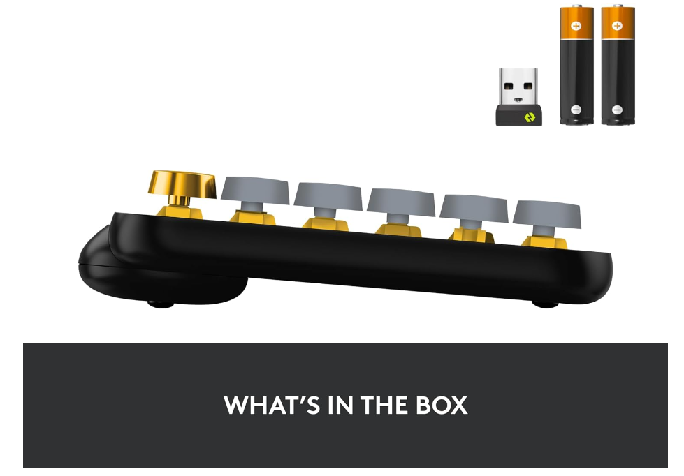 Logitech POP Keys Mechanical Wireless Keyboard  - Blast Yellow